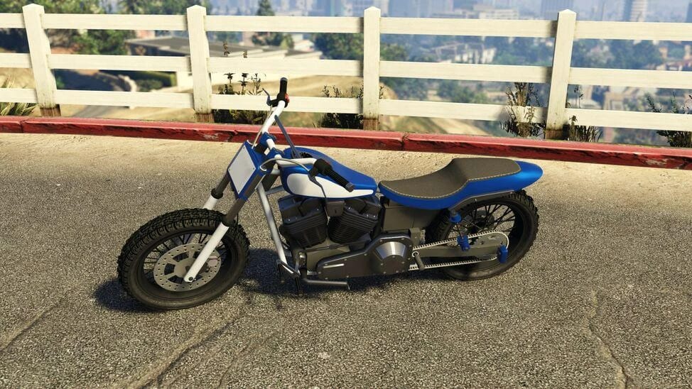 Western Cliffhanger motorcycle GTA 6 pictured parked on a mountain road in GTA