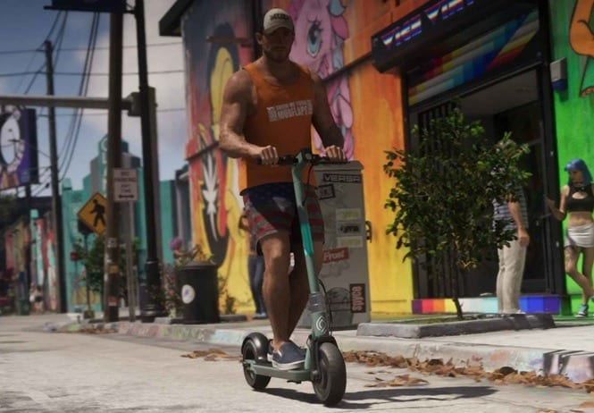 ZOOT Electric Scooter being ridden in GTA 6